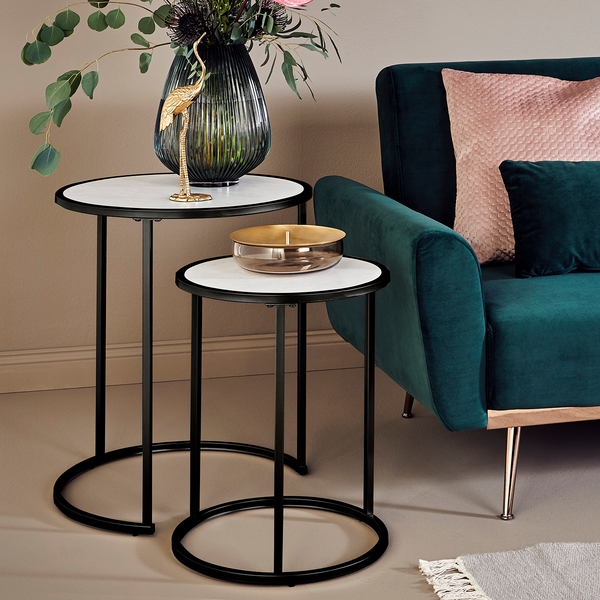 Beistelltisch Sol II (2er-Set) - Schwarz