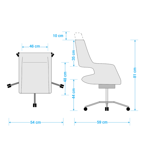 Bürostuhl Luumaki - Kunstleder - Schwarz / Walnuss