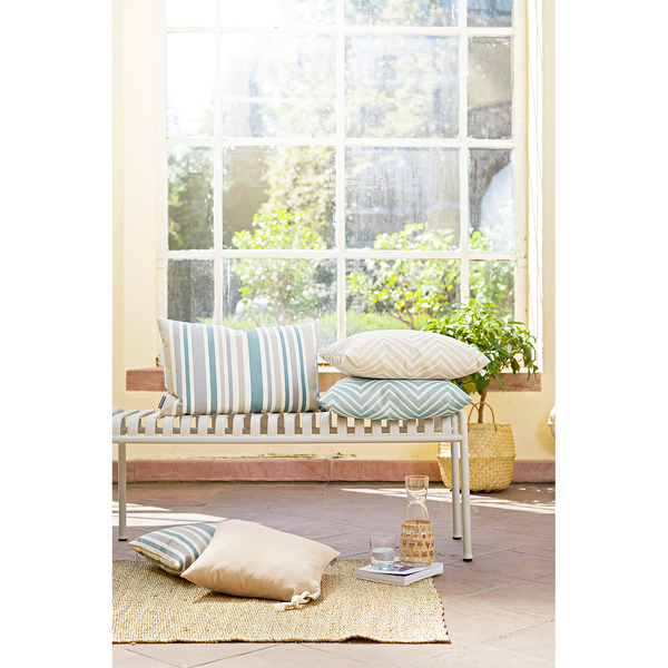 Kissenhülle Marbella - Polyacryl - Grün / Weiß - 60 x 40 cm