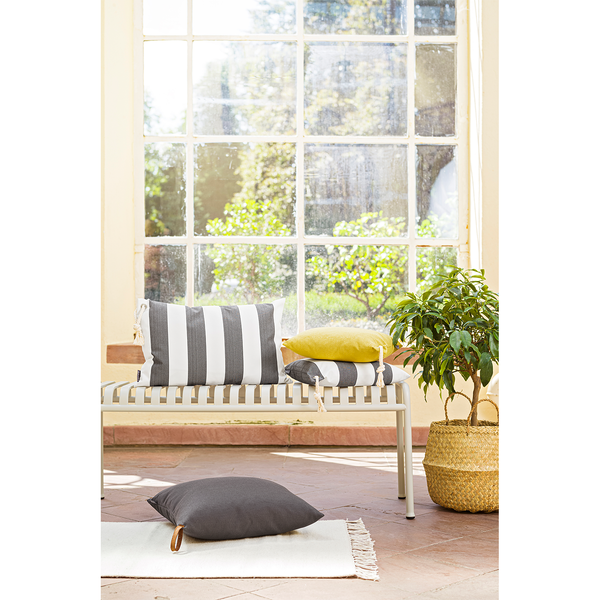 Kissenhülle Santorin - Polyacryl - Taupe / Weiß - 60 x 40 cm