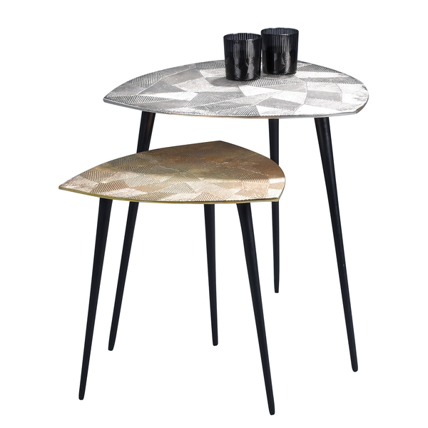 Beistelltisch Duvall - Metall - Gold