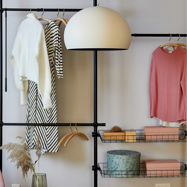 Teleskop-Garderobe Herkules Duo - Stahl - Schwarz