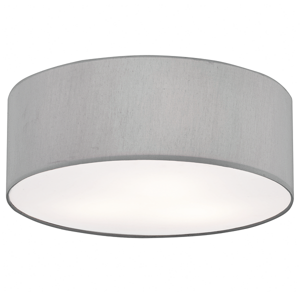 Deckenleuchte Summa - Baumwollstoff  / Eisen - 3-flammig - Grau