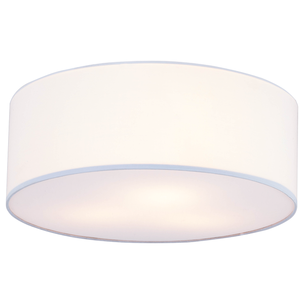 Deckenleuchte Summa - Baumwollstoff  / Eisen - 3-flammig - Weiß