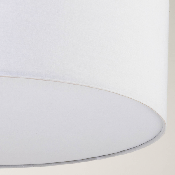 Deckenleuchte Summa - Baumwollstoff  / Eisen - 3-flammig - Weiß