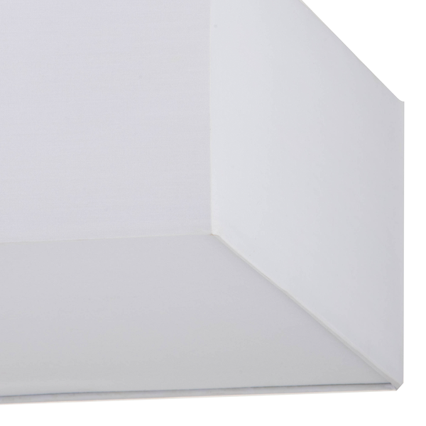 Deckenleuchte Borris - Baumwollstoff  / Eisen - 3-flammig - Weiß