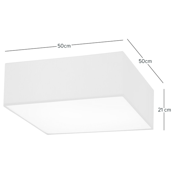 Deckenleuchte Borris - Baumwollstoff  / Eisen - 3-flammig - Braun