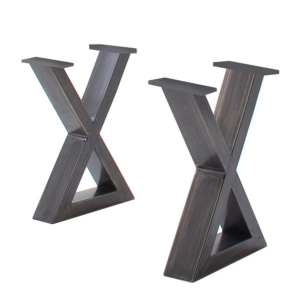 Bankgestell KAPRA - Eisen - Vintage Metall - X-Form