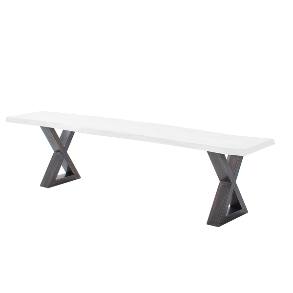 Bankgestell KAPRA - Eisen - Vintage Metall - X-Form