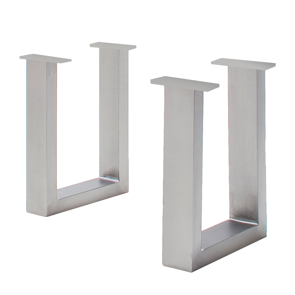 Bankgestell KAPRA - Eisen - Silber - U-Form