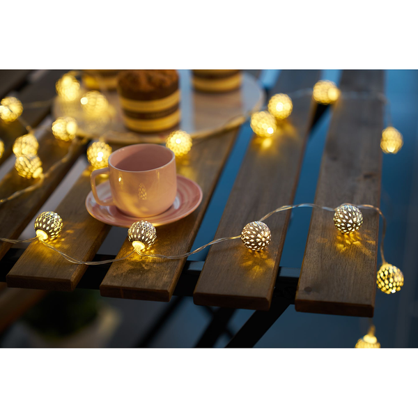 Solar-Lichterkette Sunshine Glamour - Silikon / Aluminium - 20-flammig