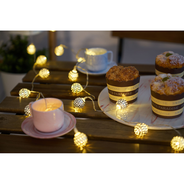 Solar-Lichterkette Sunshine Glamour - Silikon / Aluminium - 20-flammig