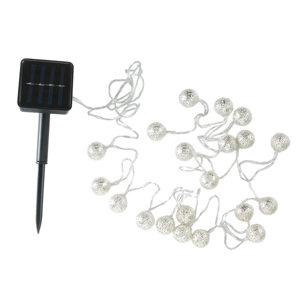 Solar-Lichterkette Sunshine Glamour - Silikon / Aluminium - 20-flammig