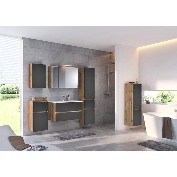 Hängeschrank Verciano - Matt Grau