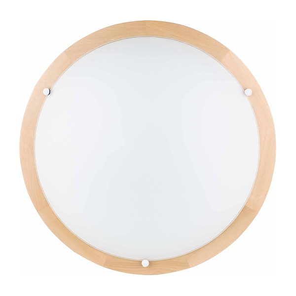 Deckenleuchte Frida III - Milchglas / Birke massiv - 1-flammig - Durchmesser: 35 cm