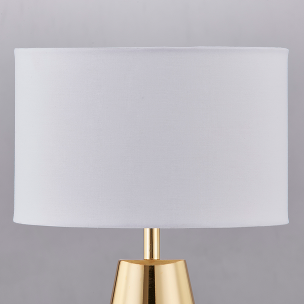 Tischleuchte Worley - Frottee / Eisen - 1-flammig - Gold