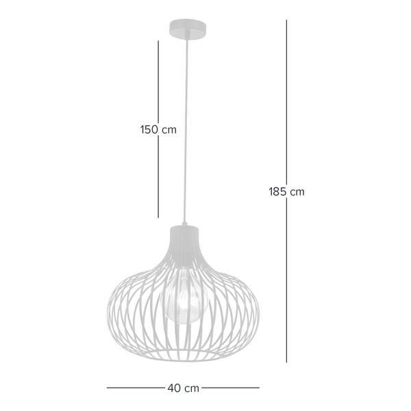 Pendelleuchte Vorey I - Eisen - 1-flammig