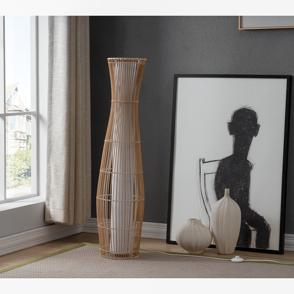 Stehleuchte Feux - Polyrattan / Metall - 1-flammig