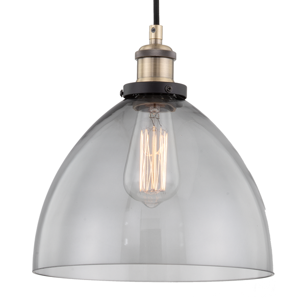 Pendelleuchte Cuzy - Rauchglas / Metall - 1-flammig