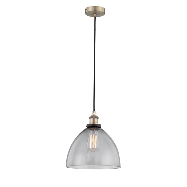 Pendelleuchte Cuzy - Rauchglas / Metall - 1-flammig