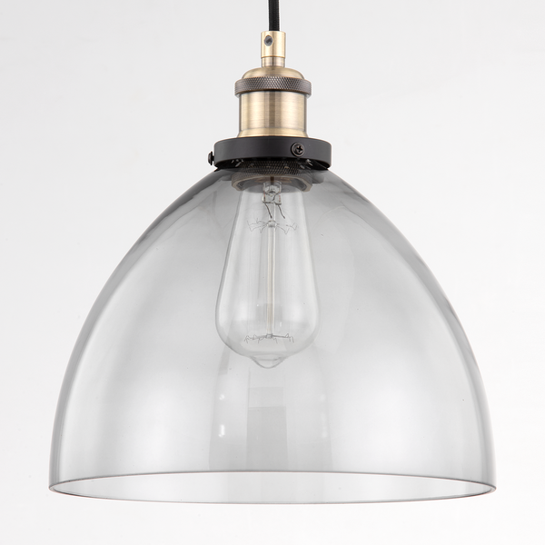 Pendelleuchte Cuzy - Rauchglas / Metall - 1-flammig