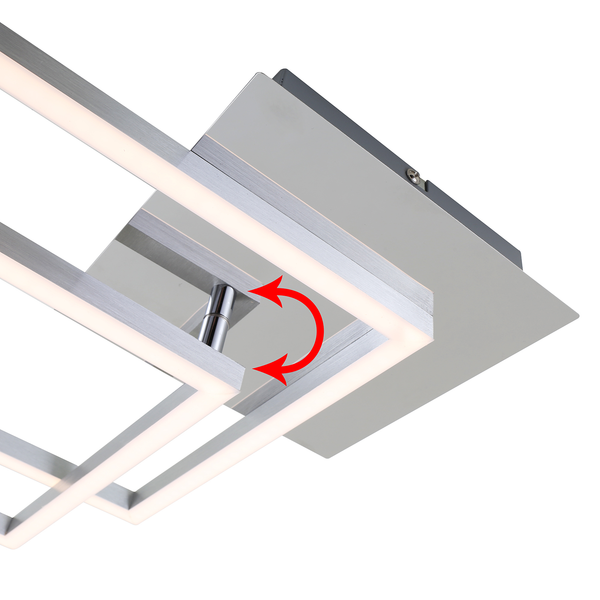LED-Deckenleuchte  Frame - Polycarbonat / Stahl - 1-flammig