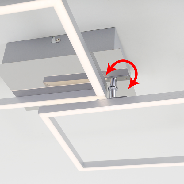 LED-Deckenleuchte  Frame - Acryl / Stahl - 1-flammig