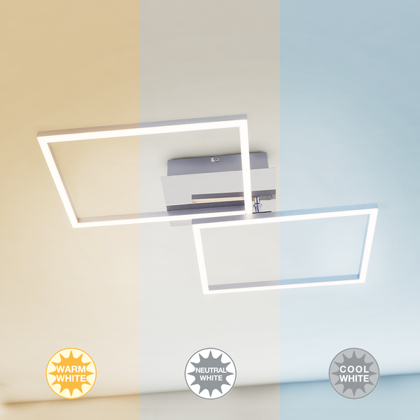 LED-Deckenleuchte  Frame - Acryl / Stahl - 1-flammig