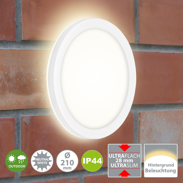 LED-Wandleuchte  Frankfurt - Acryl / Polycarbonat - 1-flammig