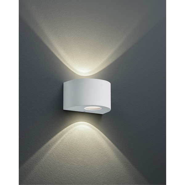 LED-Wandleuchte Rosario - Polyethylen - 2-flammig - Weiß