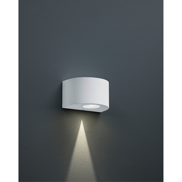 LED-Wandleuchte Rosario - Polyethylen - 2-flammig - Weiß