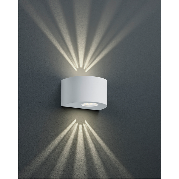 LED-Wandleuchte Rosario - Polyethylen - 2-flammig - Weiß