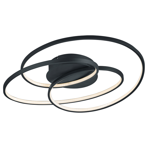 LED-Deckenleuchte Gale I - Kunststoff / Aluminium - 1-flammig - Schwarz