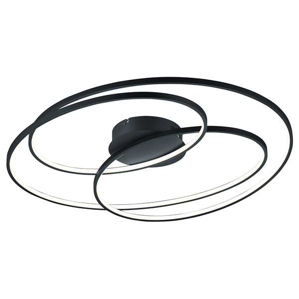 LED-Deckenleuchte Gale II - Kunststoff / Aluminium - 1-flammig - Schwarz