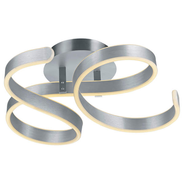 LED-Deckenleuchte Francis - Kunststoff / Aluminium - 1-flammig - Silber