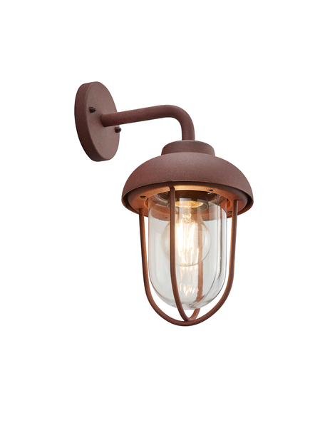 Wandleuchte Duero - Klarglas / Aluminium - 1-flammig - Kupfer