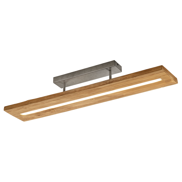 LED-Deckenleuchte Brad - Pinie teilmassiv / Aluminium - 1-flammig