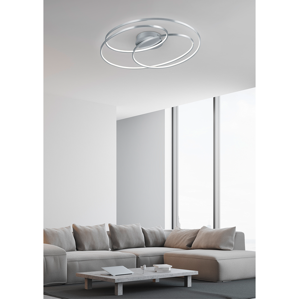 LED-Deckenleuchte Gale II - Kunststoff / Aluminium - 1-flammig - Silber