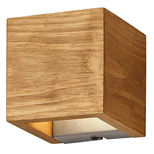 LED-Wandleuchte Brad I - Pinie teilmassiv / Aluminium - 1-flammig