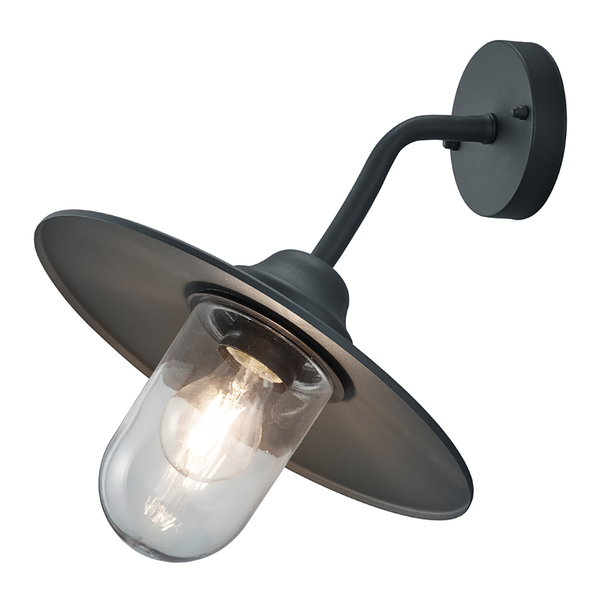 Wandleuchte Brenta - Aluminium - 1-flammig - Anthrazit