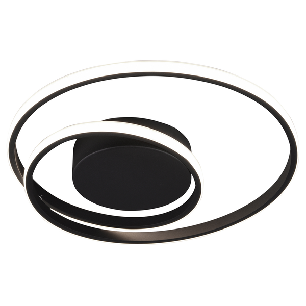 LED-Deckenleuchte Zibal - Silikon / Aluminium - 1-flammig - Schwarz