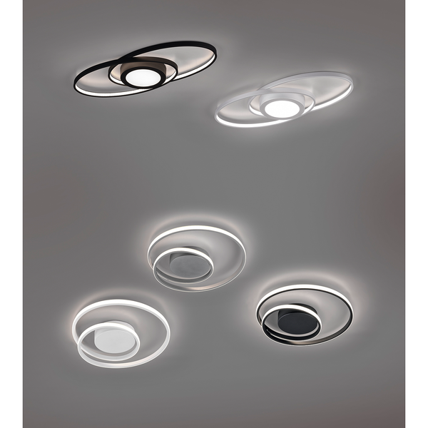 LED-Deckenleuchte Zibal - Silikon / Aluminium - 1-flammig - Schwarz