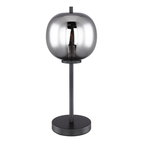 Tischleuchte Blacky - Rauchglas / Eisen - 1-flammig