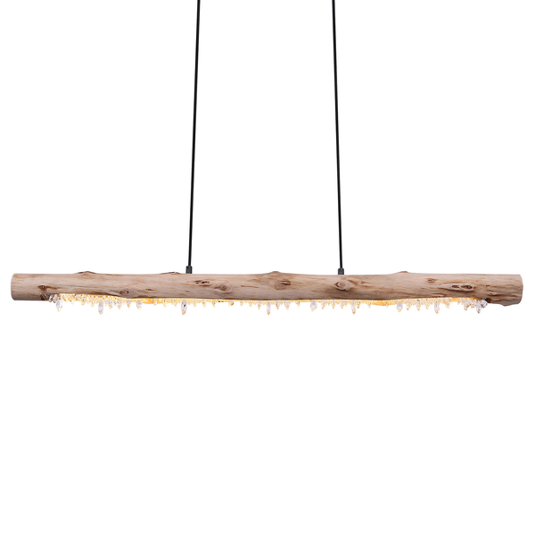 LED-Pendelleuchte Felicitas - Eukalyptus massiv / Eisen - 1-flammig
