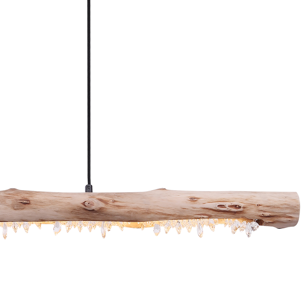 LED-Pendelleuchte Felicitas - Eukalyptus massiv / Eisen - 1-flammig