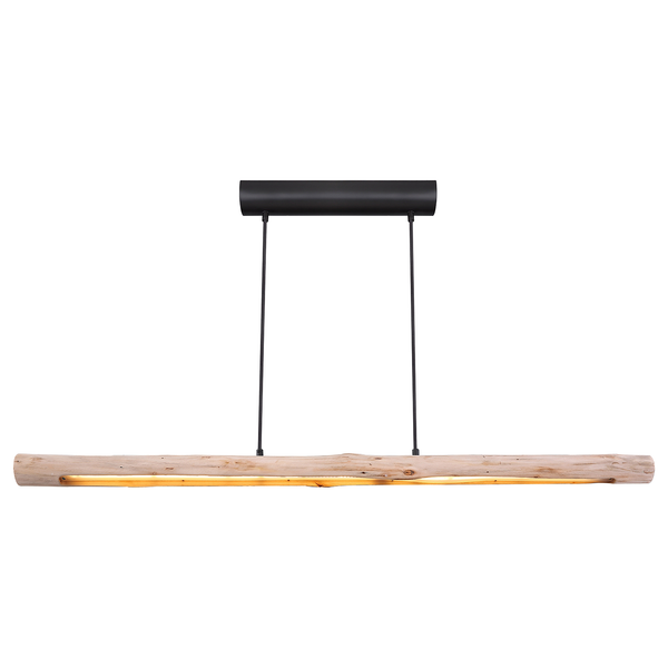 LED-Pendelleuchte Mella II - Eukalyptus massiv / Eisen - 1-flammig