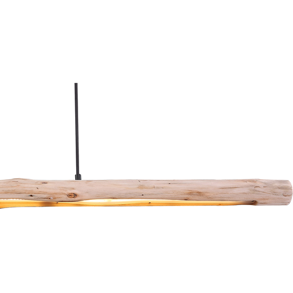 LED-Pendelleuchte Mella II - Eukalyptus massiv / Eisen - 1-flammig