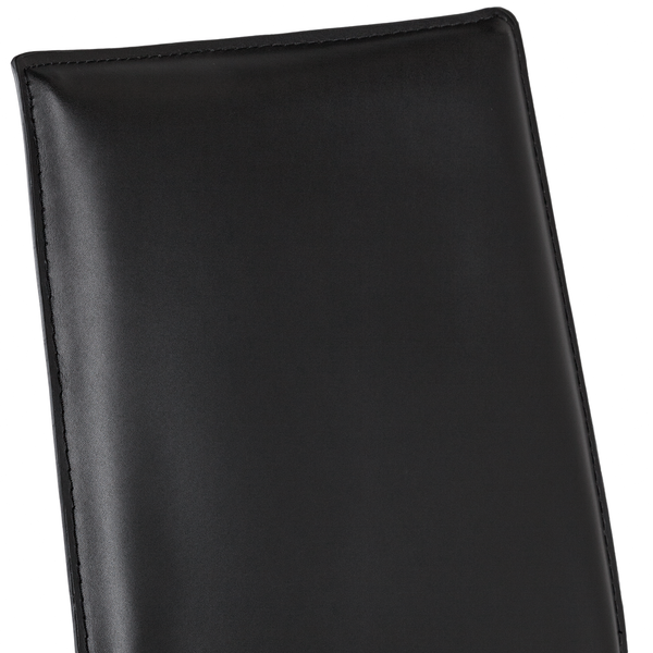 Esszimmerstuhl Portola (2er-Set) - Recyceltes Leder / Eisen - Schwarz