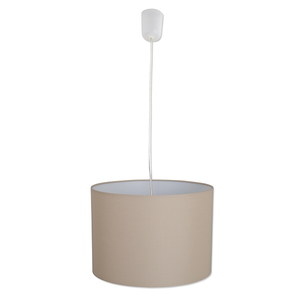 Pendelleuchte Goonbell - Mischgewebe / Aluminium - 1-flammig - Braun