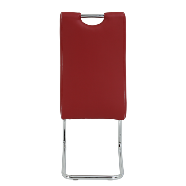 Freischwinger La Paz - Kunstleder / Metall - Chrom - Rot - 2er Set